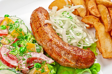 Image showing Roasted sausage