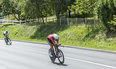 Image showing Two Cyclists