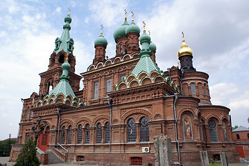 Image showing Red brick church