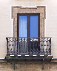 Image showing Balcony of a house in Seville