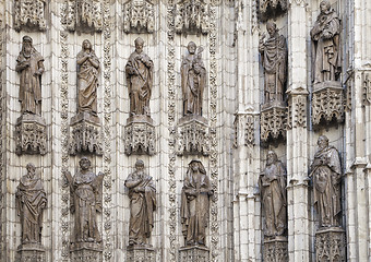 Image showing Detail of doorway of Seville cathedral