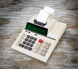 Image showing Old calculator - accounting