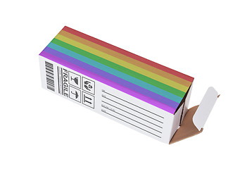 Image showing Concept of export - Rainbow flag