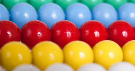 Image showing Close up of an old colorful abacus, selective focus