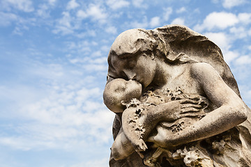 Image showing Old cemetery statue