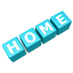 Image showing Home blue puzzle