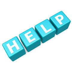 Image showing Help blue puzzle