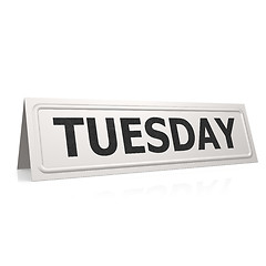 Image showing Tuesday board