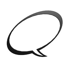 Image showing Speech bubble black olong