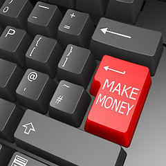 Image showing Make money key on computer keyboard