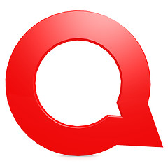 Image showing Speech bubble red round