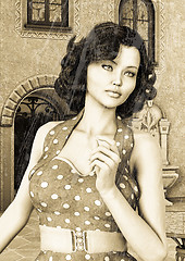 Image showing Vintage Woman