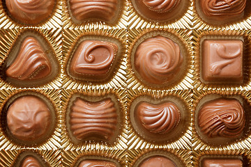 Image showing Chocolate sweets close up