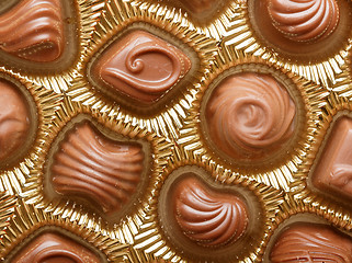 Image showing Chocolate sweets close up