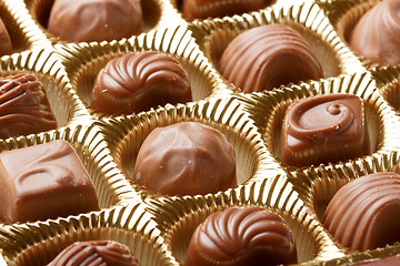 Image showing Chocolate sweets close up