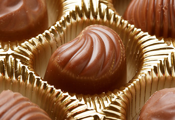 Image showing Chocolate sweets close up