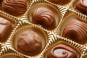 Image showing Chocolate sweets close up