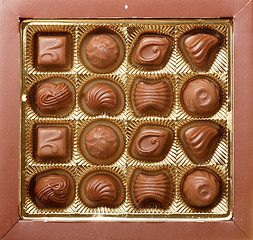 Image showing Chocolate sweets close up