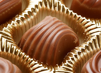 Image showing Chocolate sweets close up