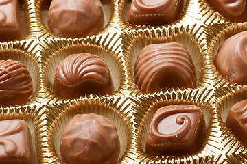 Image showing Chocolate sweets close up