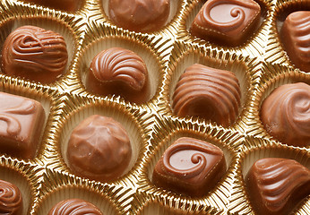 Image showing Chocolate sweets close up