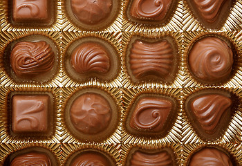 Image showing Chocolate sweets close up