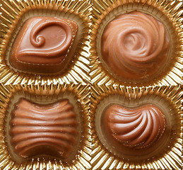 Image showing Chocolate sweets close up