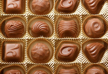 Image showing Chocolate sweets close up