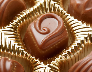 Image showing Chocolate sweets close up