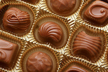 Image showing Chocolate sweets close up