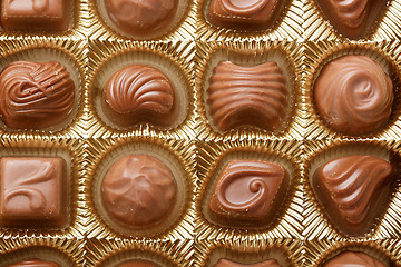Image showing Chocolate sweets close up