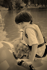 Image showing boy in a life jacket