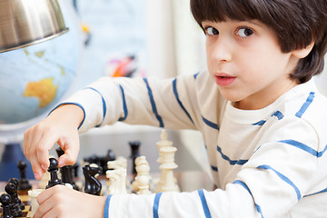 Image showing young chess player