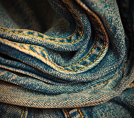 Image showing aged blue jeans