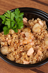 Image showing Shrimps risotto