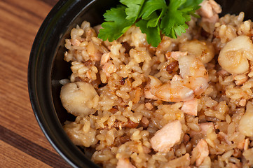 Image showing Shrimps risotto