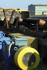 Image showing Conveyor on sand proccessing plant 