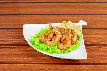 Image showing Fried shrimps