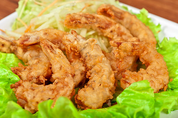 Image showing Fried shrimps