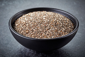 Image showing bowl of chia seeds