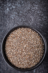 Image showing bowl of chia seeds