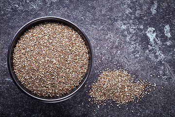 Image showing bowl of chia seeds