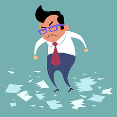 Image showing Businessman angry office work boss