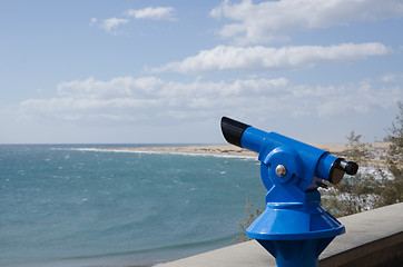 Image showing Binocular by the coast