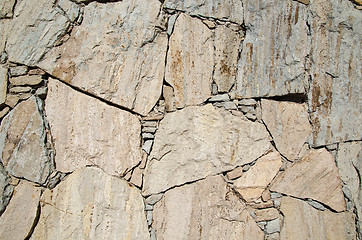 Image showing Rough stone wall background