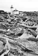 Image showing Bullards Beach Coquille River Lighthouse Bandon Oregon Pacific C