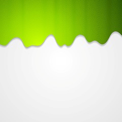 Image showing Abstract green wavy vector background