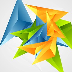 Image showing Bright triangle shapes vector background