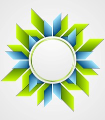 Image showing Bright corporate geometric logo with circle