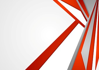 Image showing Abstract red and grey vector corporate background